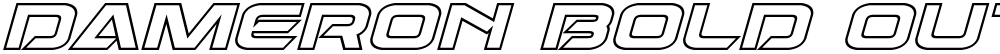Dameron Bold Outline Italic