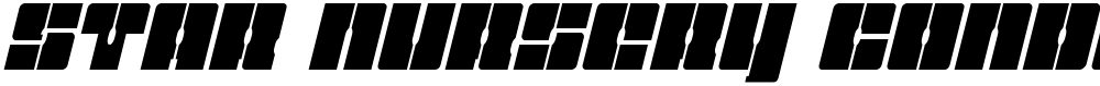 Star Nursery Condensed Italic