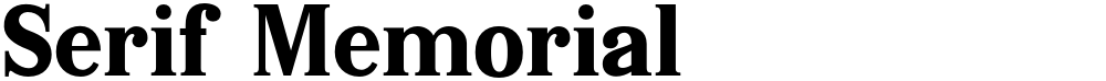 Serif Memorial 