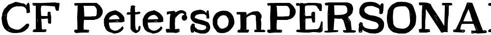 CF PetersonPERSONAL
