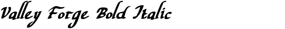 Valley Forge Bold Italic