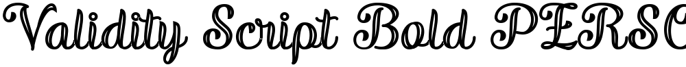 Validity Script Bold PERSONAL U