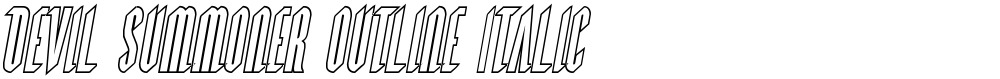Devil Summoner Outline Italic