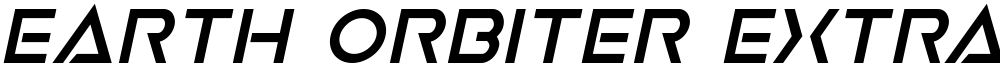Earth Orbiter Extra-Bold Italic