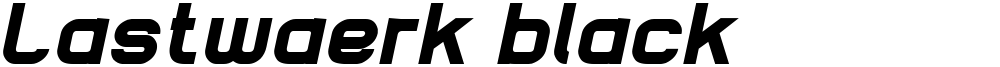 Lastwaerk black