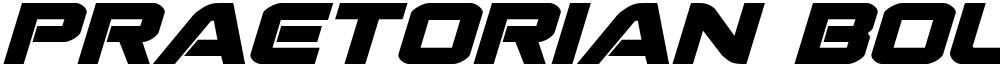 Praetorian Bold Expanded Italic