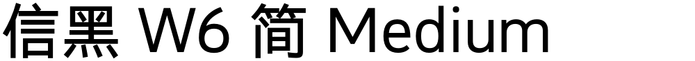 信黑 W6 简 Medium