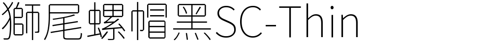獅尾螺帽黑SC-Thin