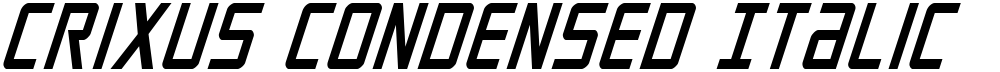 Crixus Condensed Italic