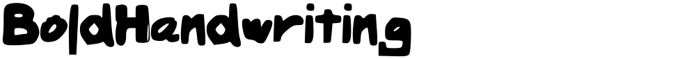 BoldHandwriting