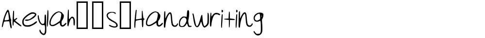 Akeylah__s_Handwriting