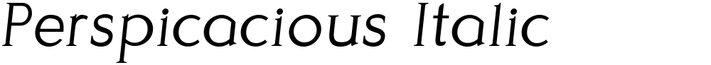 Perspicacious Italic