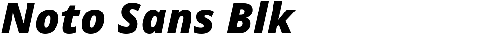 Noto Sans Blk