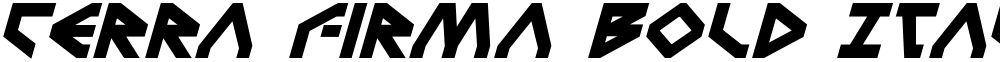 Terra Firma Bold Italic