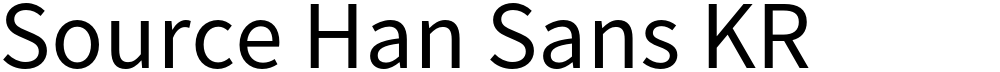 Source Han Sans KR