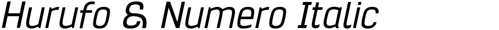 Hurufo & Numero Italic