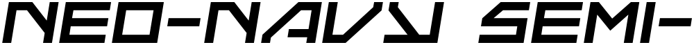 Neo-Navy Semi-Italic