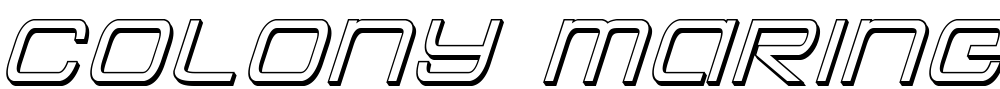 Colony Marines 3D Italic