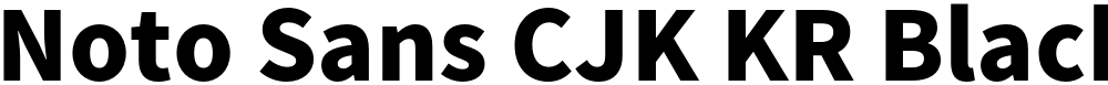 Noto Sans CJK KR Black