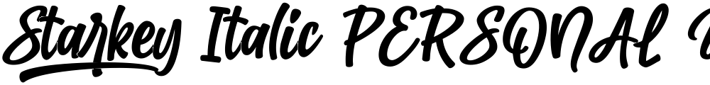 Starkey Italic PERSONAL USE
