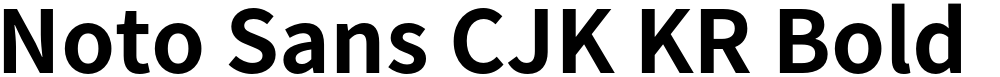 Noto Sans CJK KR Bold