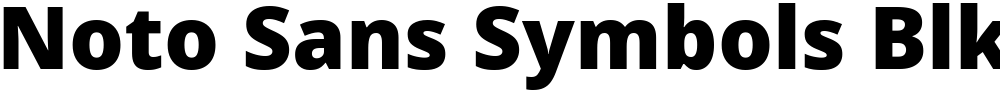 Noto Sans Symbols Blk