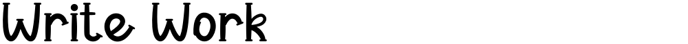 Write Work