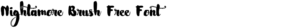 Nightamore Brush Free Font