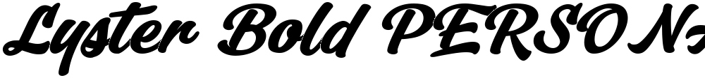 Lyster Bold PERSONAL USE ONLY