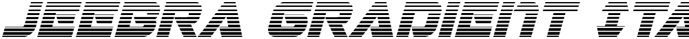 Jeebra Gradient Italic