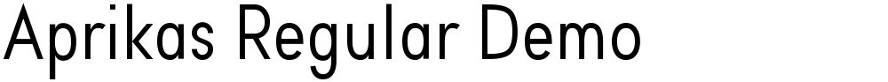 Aprikas Regular Demo