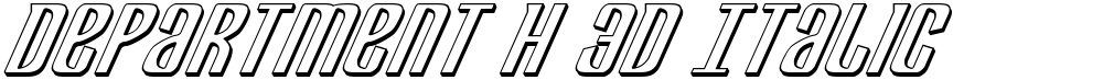 Department H 3D Italic