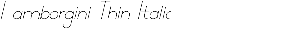 Lamborgini Thin Italic