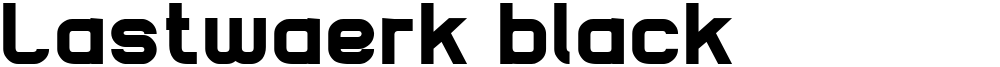 Lastwaerk black