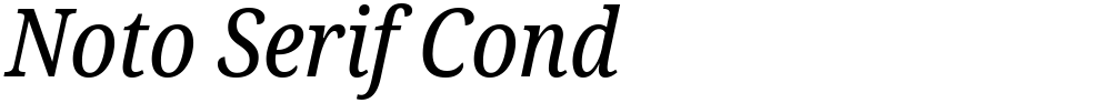 Noto Serif Cond