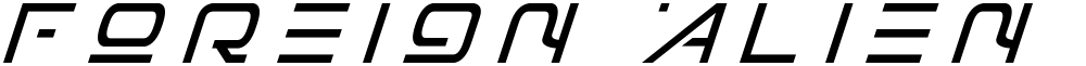 Foreign Alien Title Italic