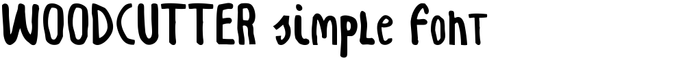 WOODCUTTER simple font