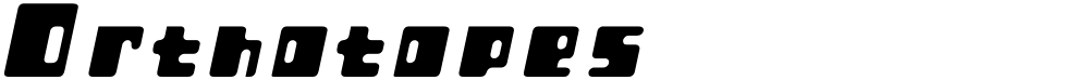 Orthotopes