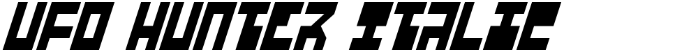 UFO Hunter Italic