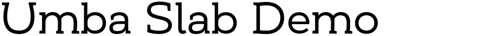 Umba Slab Demo