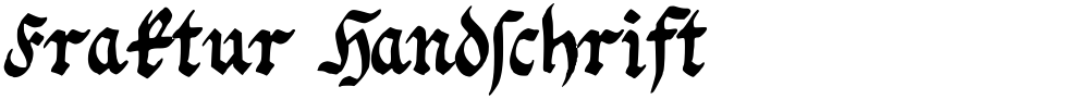 Fraktur Handschrift