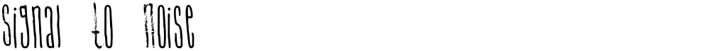Signal To Noise