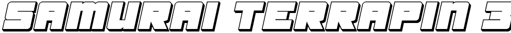 Samurai Terrapin 3D Italic