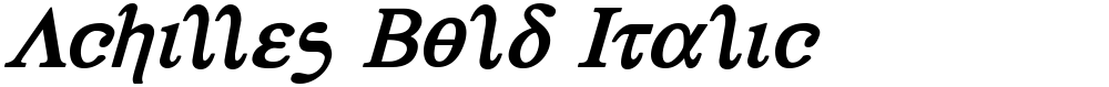 Achilles Bold Italic