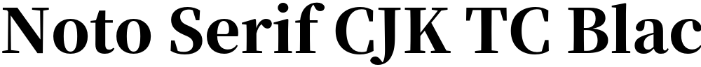 Noto Serif CJK TC Black