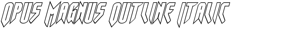 Opus Magnus Outline Italic