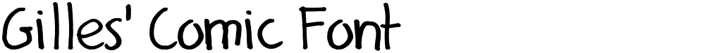 Gilles' Comic Font