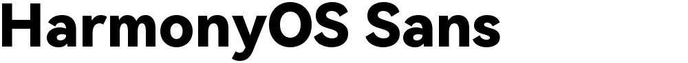HarmonyOS Sans