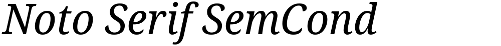 Noto Serif SemCond