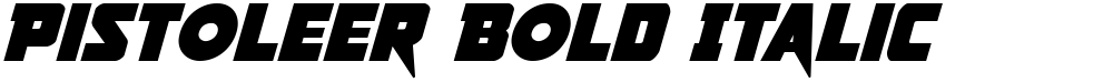 Pistoleer Bold Italic